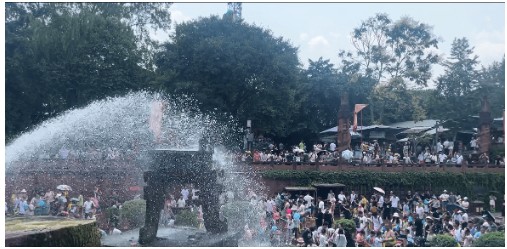 全民运动迎接大运 中移成研院AI智慧体育让黄龙溪游客“跳起来”！(图1)